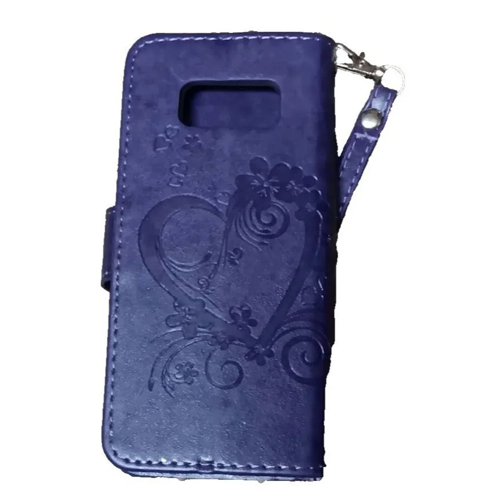 Samsung S8 Cellphone Wallet Case With Purple Heart NIP